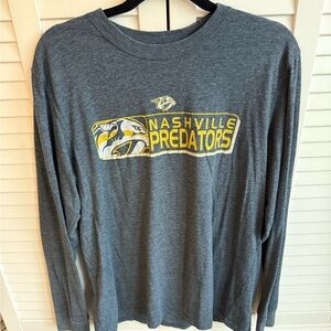 Levelwear Gray Nashville Predators Long Sleeve Shirt